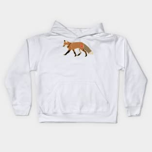 Fox Heart Red Kids Hoodie